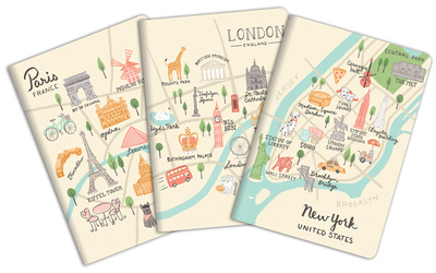 City Maps Notebook Trio Journal