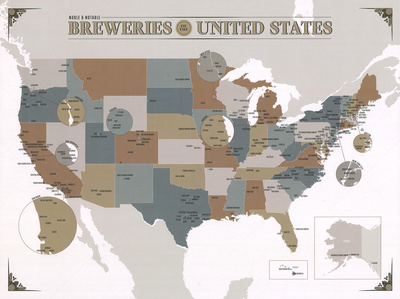 Noble & Notable Breweries of the United States Poster by  Pop Chart Lab