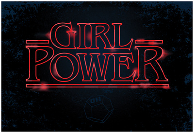 Girl Power (Horizontal Neon Glow) Photo