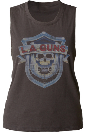 Juniors Muscle Tank: L.A. Guns- Vintage Logo Tank Top