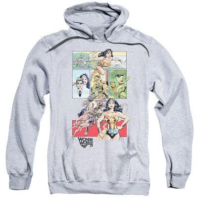 Hoodie: Wonder Woman- Stacked Comic Panels Pullover Hoodie