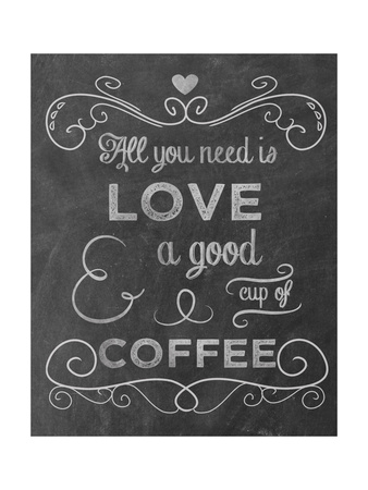 Love Coffee Giclee Print by Erin Clark