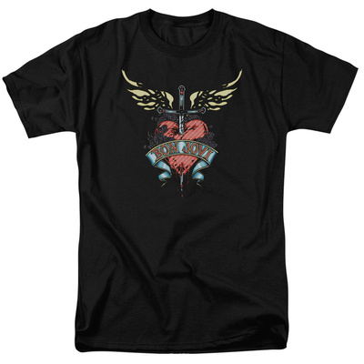 Bon Jovi- Heart & Dagger Tattoo T-Shirt