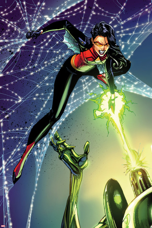 Spider-Woman No. 6 Cover Art Featuring: Spider Woman, Super Adaptoid Prints by J. Scott Campbell