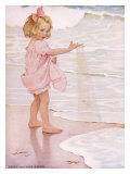 Young Girl in the Ocean Surf Giclée-Druck von Jessie Willcox-Smith