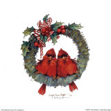 Merry Wreath II Prints by Carolyn Shores-Wright
