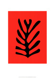 Feuille Noire Sur Fond Rouge, c.1947 Serigraph by Henri Matisse