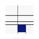 Composition with Blue, c.1935 Serigrafía por Piet Mondrian