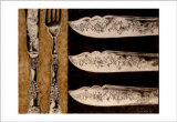 Silver Palate I Poster by Elaine Gitalis