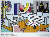 Rauminneres mit Skyline, Collage für Gemälde Sammlerdrucke von Roy Lichtenstein