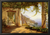 View to The Amalfi Coast Art by Carl Frederic Aagaard