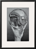 Hand with Globe Poster by M. C. Escher