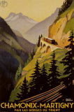 Chamonix-Martigny Poster von Roger Broders