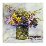Spring Flowers Print by Deborah Chabrian Spring Flowers Print by Deborah Chabrian