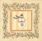 Snowman with Nest Prints by Stephanie Marrott
