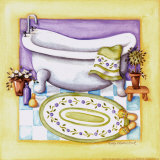 Yellow Bathroom, Tub Art by Kathy Middlebrook