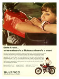 Bultaco Campera Motorcycle Ad Lámina giclée