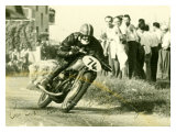Italian 74 Moto Guzzi Motorcycle reproduction procédé giclée