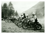 Bultaco Motocross Starting Gate Giclee Print