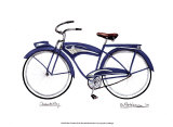 Bicicleta Chantilly azul Arte por Jennifer Goldberger