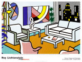Roy Lichtenstein - Interior with Skyline - Sanat