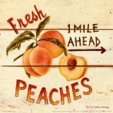 Frische Pfirsiche Poster von David Carter Brown