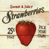 Fresas dulces y jugosas Pósters por David Carter Brown Fresas dulces y jugosas Pósters por David Carter Brown