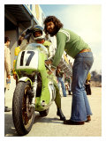Kawasaki in the Pit, Grand Prix Giclee Print