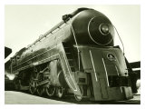 Deco Train Engine Giclee Print