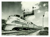 Railroad Train Engine Giclee Print
