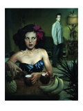 Affiche de Marie dans une chambre tropicale reproduction procédé giclée par Richie Fahey