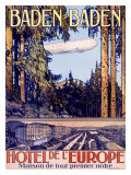 Baden Baden by Airship Hotel Giclee Print