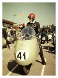 GP Moto Guzzi Motorcycle Race Giclée-Druck