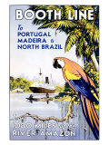 Booth Ocean Lines to Portugal Impressão giclée