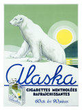 Alaska Brand Polor Bear Cigarette Giclee Print