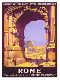 French Railway Travel, Rome Express Gicléedruk French Railway Travel, Rome Express Gicléedruk