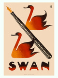Swan Screw Cap Fountain Pen reproduction procédé giclée
