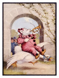 Mother Goose, Bear on a Goose Giclee Print