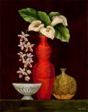 White Calla Lilies Art by Misa Eva