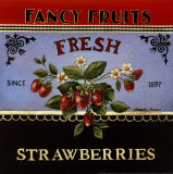 Fresh Strawberries Prints by Kimberly Poloson