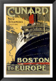 Cunard / Boston To Europe Print