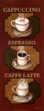 Debra Lake - Coffee Triptych - Reprodüksiyon Debra Lake - Coffee Triptych - Reprodüksiyon