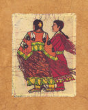 Scarlet Fancy Shawls Art by Lydia Dillon-Sutton
