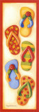 Red Flip Flop Group Prints by Kathy Middlebrook