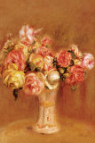 Roses in Sevres Vase Poster af Pierre-Auguste Renoir