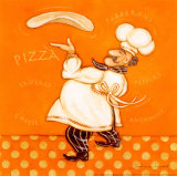 Chef de pizza Láminas por Stephanie Marrott