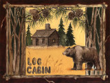 Log Cabin Bear Posters by Anita Phillips