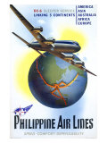 Philippine World Air Lines DC6 Giclée-Druck