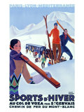 Mont Blanc, Sports d'Hiver Giclee Print
