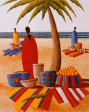 Le marche de la plage Affiches par Moga 